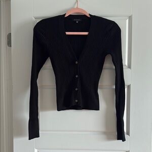 Black Ribbed Women's Sweater